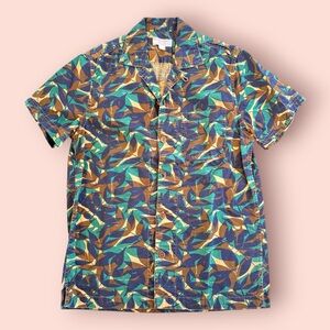 J. Crew / Wallace & Barnes Multicolor Leaf Pattern Shirt